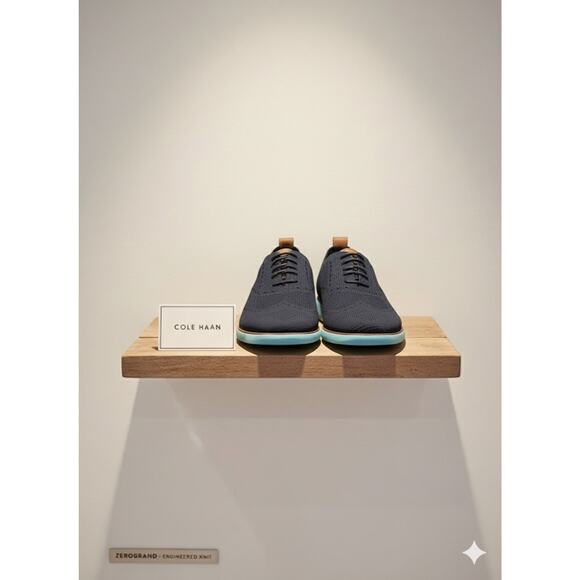 Cole Haan Zerogrand Stitchlite Blue Oxfords Sz. 10 - Picture 3 of 6